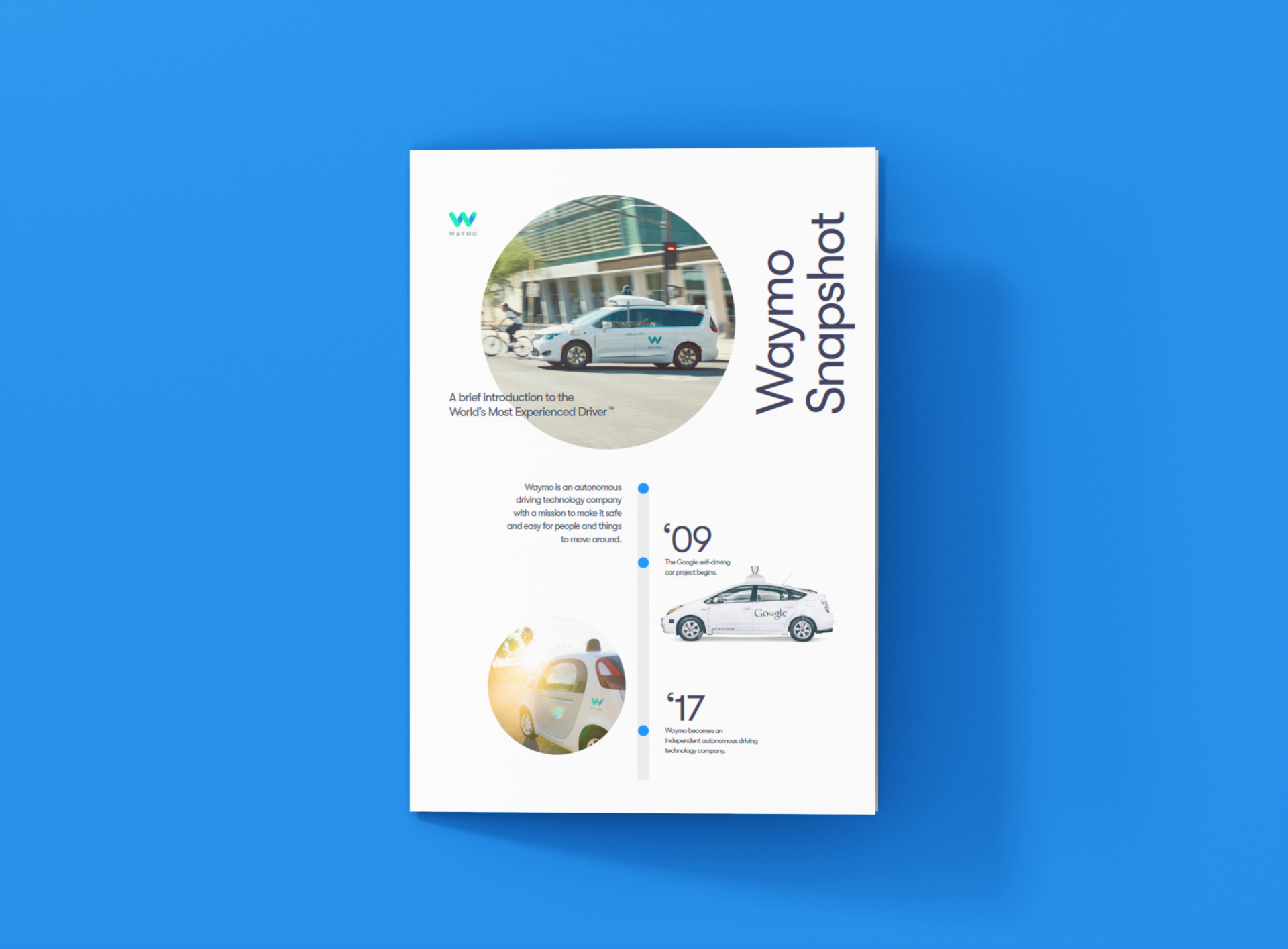 Waymo Snapshot Brochure Cover Mock