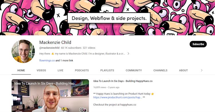 Mackenzi Child YouTube tagline