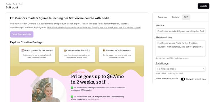 Blog Post Example Creative Bodega
