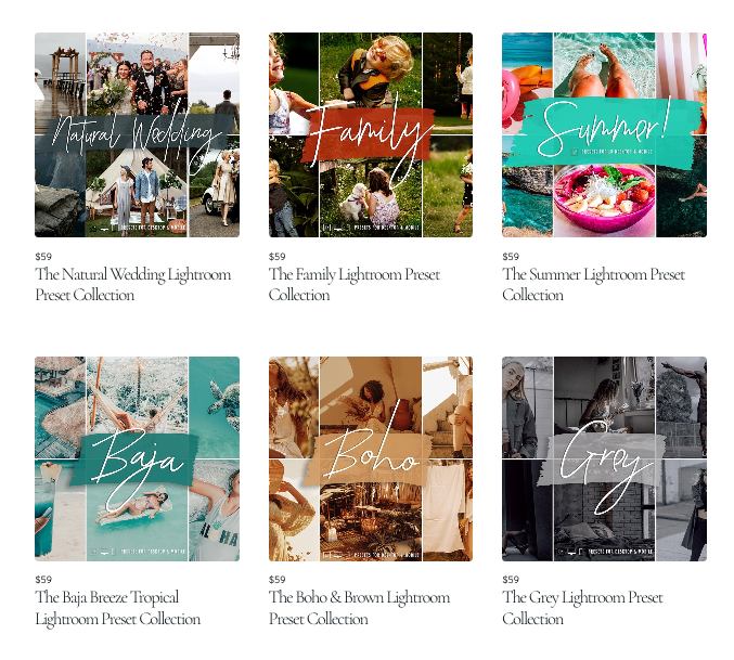 Signature Edits bundles of presets templates