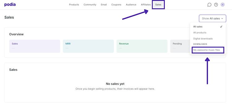 How to sell digital download on your own website: See your sales