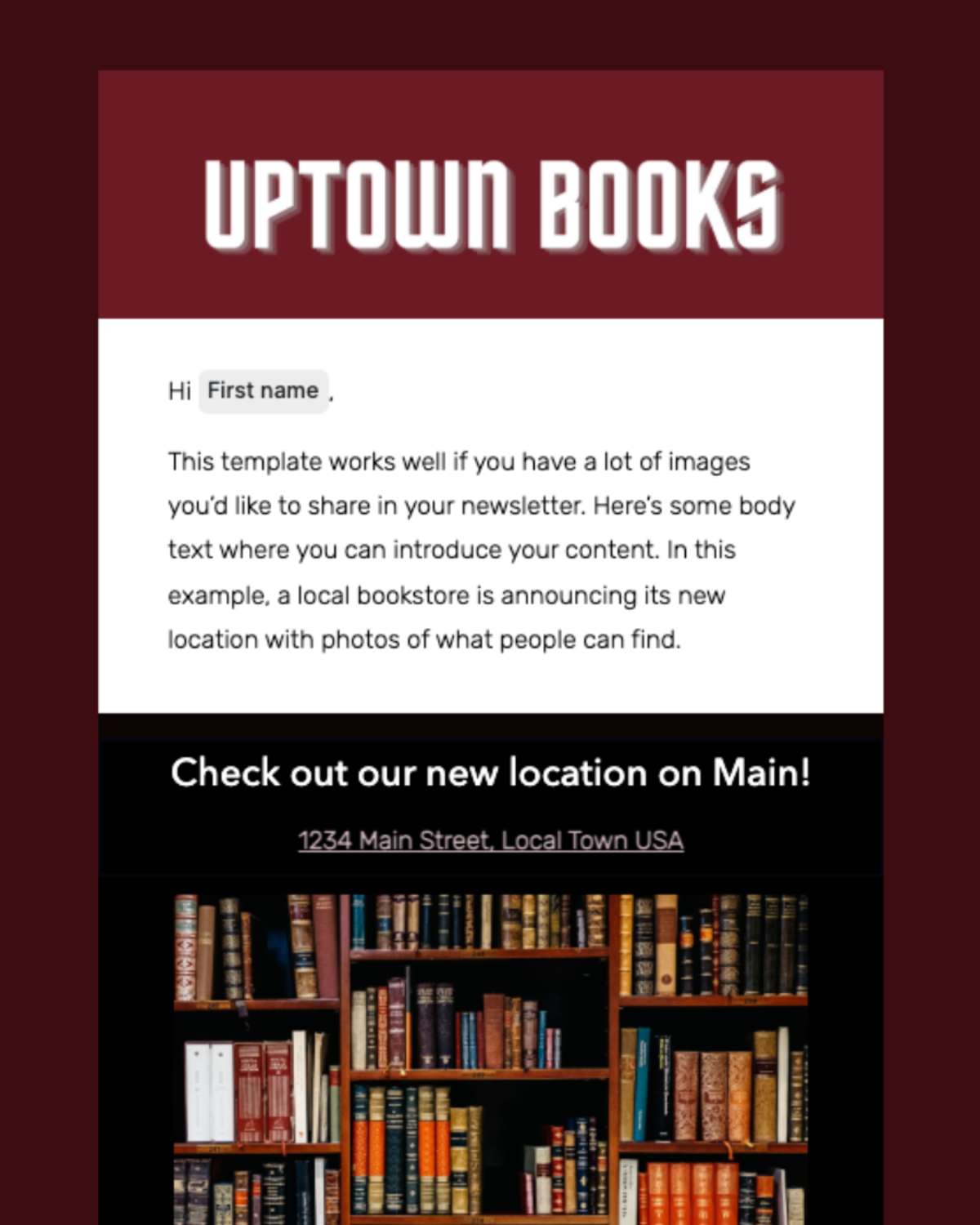 Email newsletter example 6