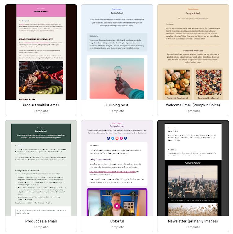 Podia Email Templates