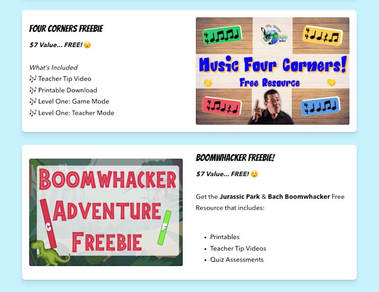 Mr. Henry's Music World Courses