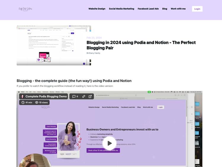 Brittany Hardy Podia Blog