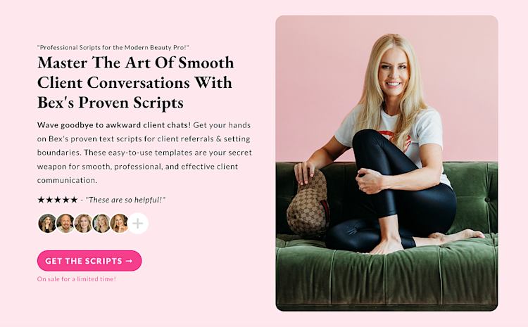 Bex Irvine text message templates