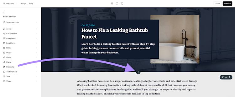 Adding a lead magnet to the podia website builder