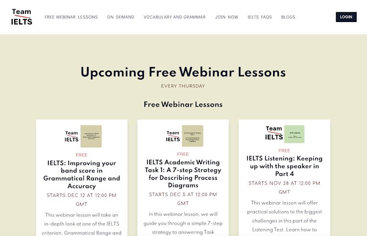 Team IELTS Free webinars