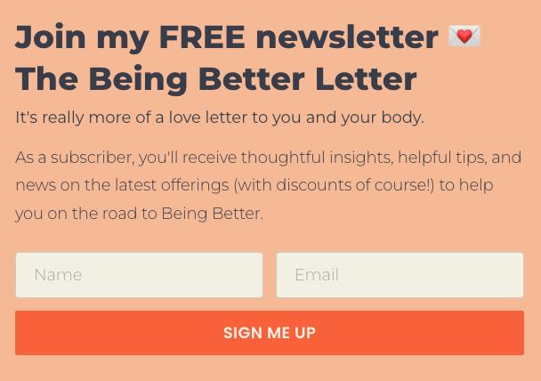 Brittney Ellers newsletter sign up form