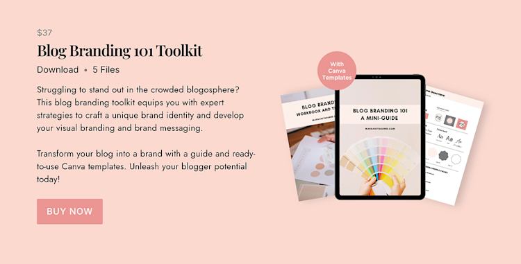 Confident Blogger Canva Blog Branding template
