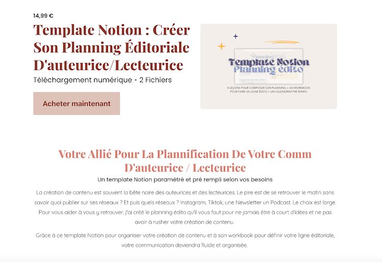Paroles de Plumes Notion template