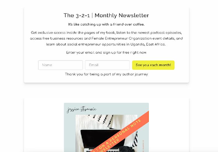 Jessica Stipanovic newsletter