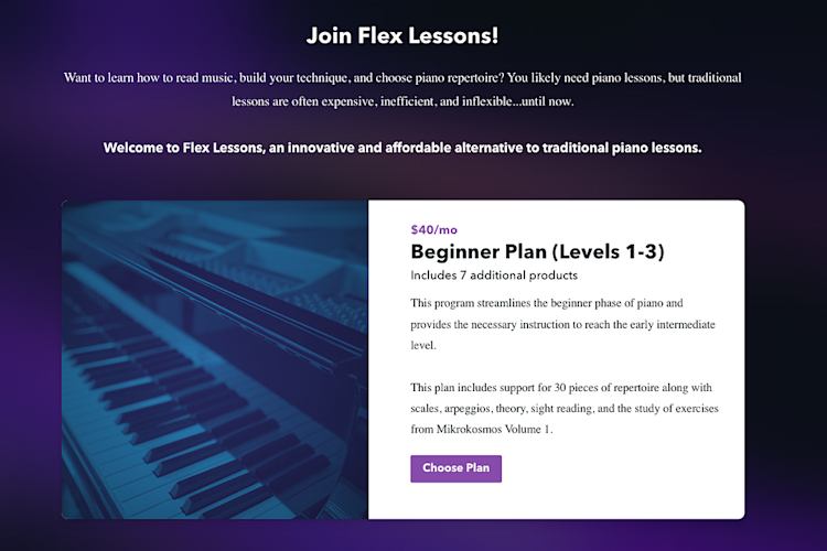 Flex Lessons Beginner Plan