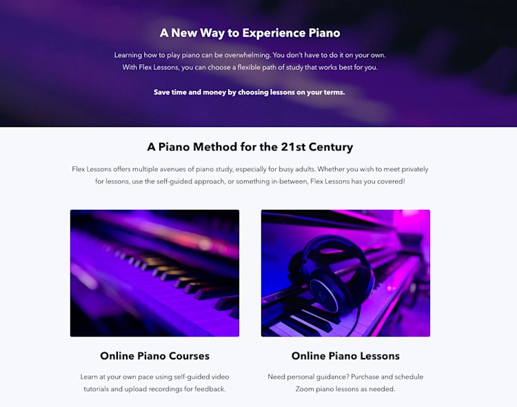 Flex Lessons Online Music Teaching Example