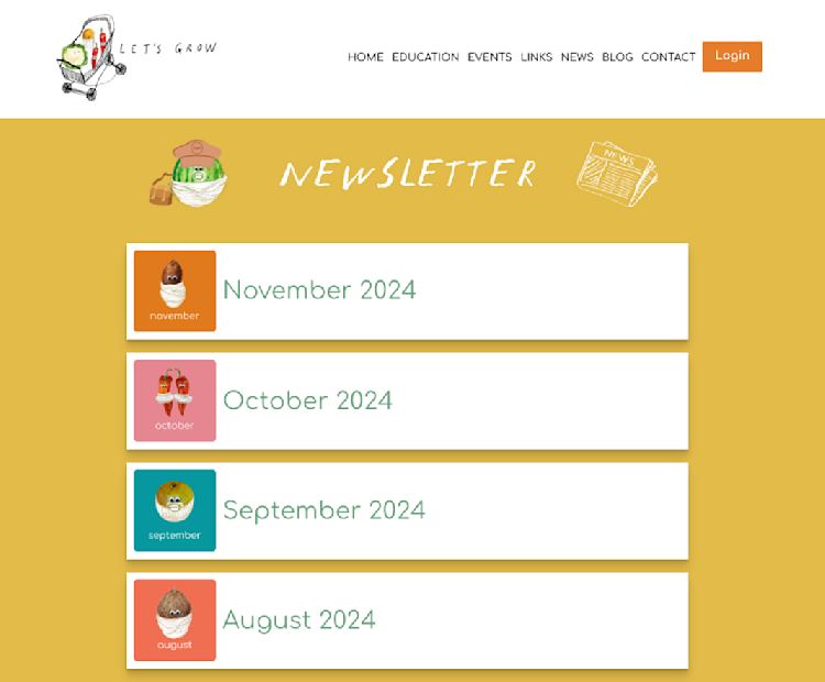 Lets grow newsletter example