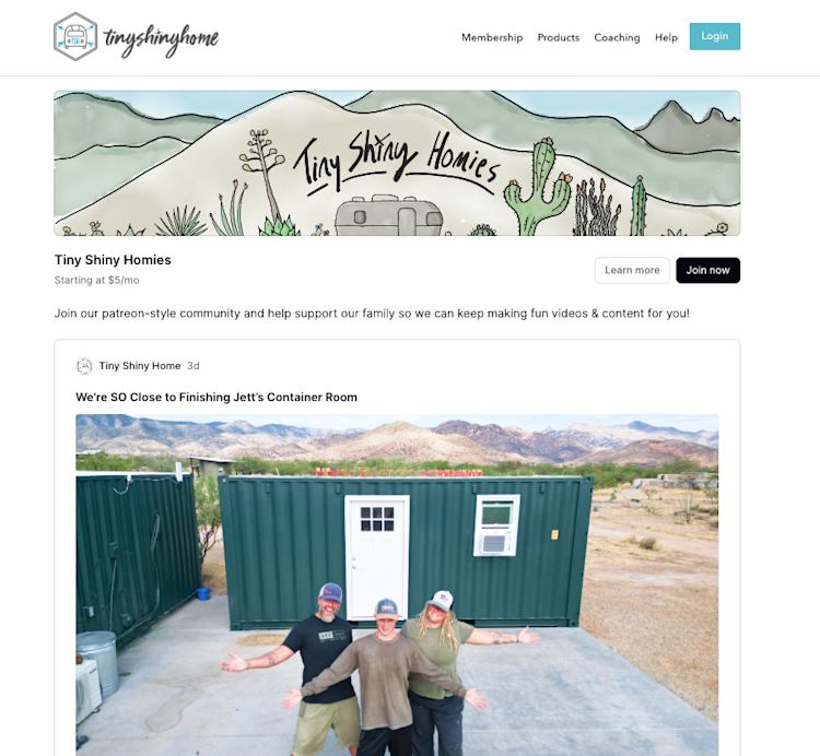 Tiny Shiny Home community