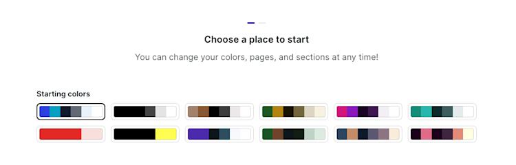 Color Palettes in Podia