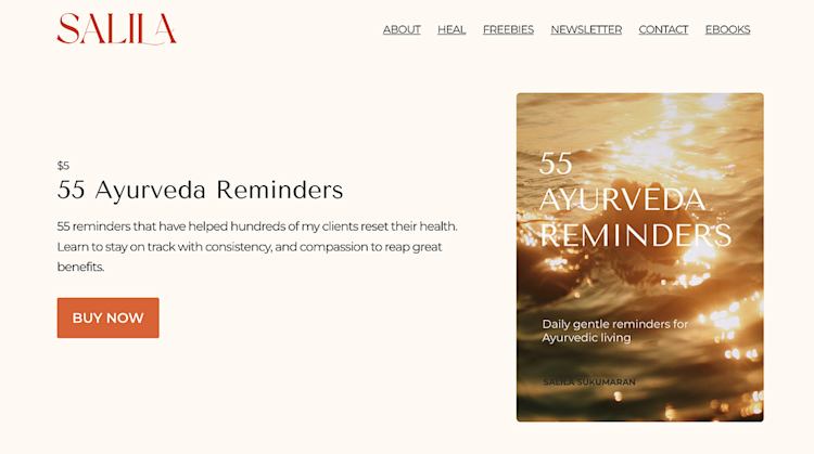Salila Sukumaran ebook Ayurvedic reminders