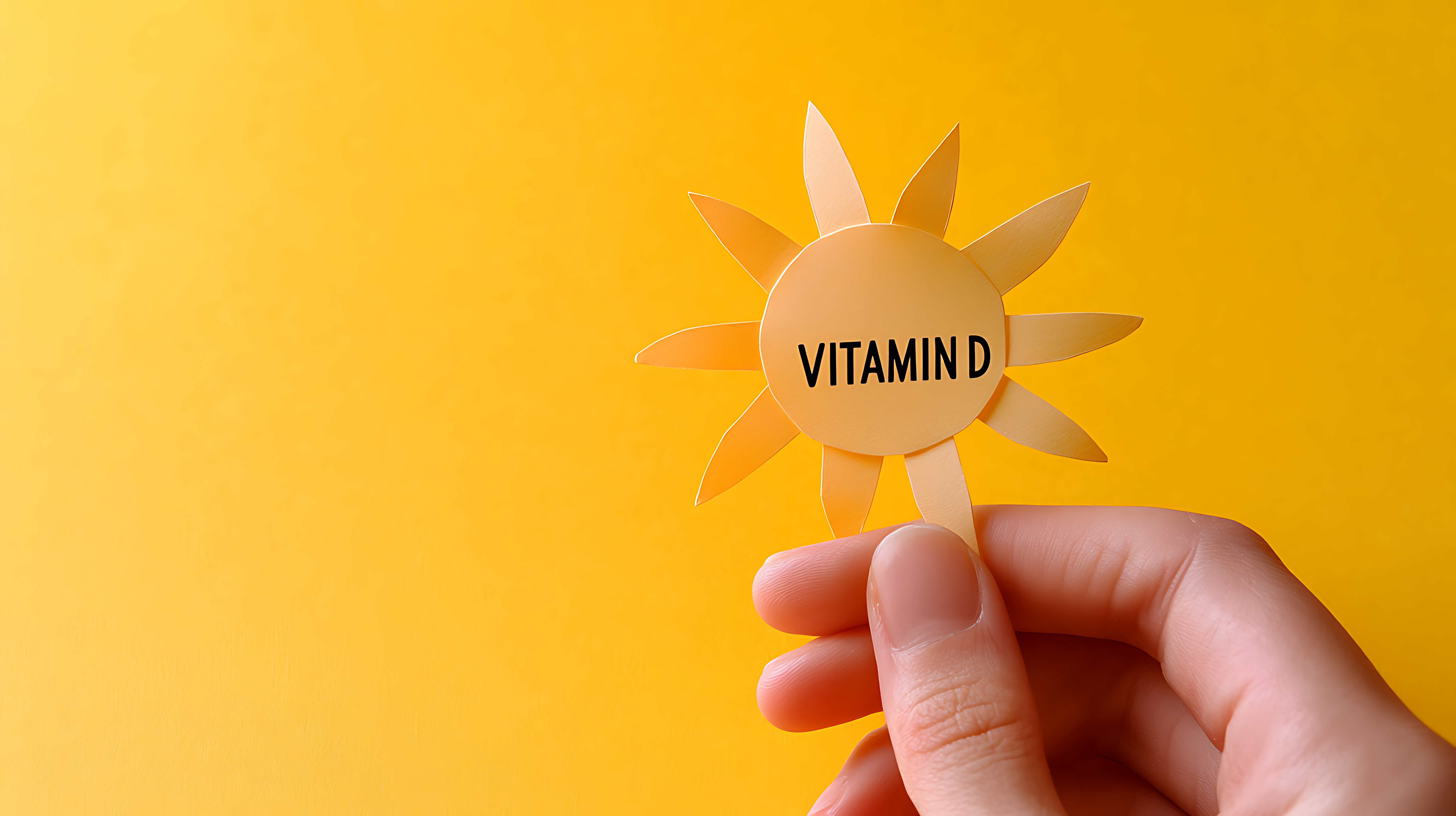 Vitamin D und Sonne: Symbolische Darstellung der Vitamin-D-Bildung durch Sonnenlicht