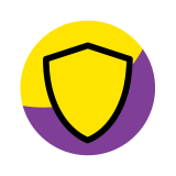 Gelbes Schutzschild als Symbol für das Immunsystem.