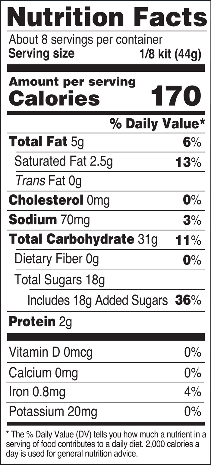 2101650-1 8ct Mermaid & Shell Cookie Kit US NutritionalFacts