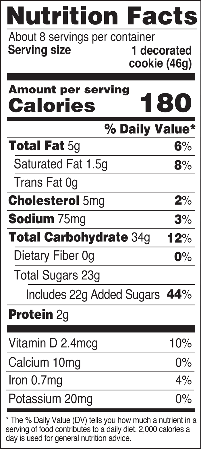 3D 2101680-1 Glitz-Cookie-Kit Patriotic 8ct US NutritionalFacts