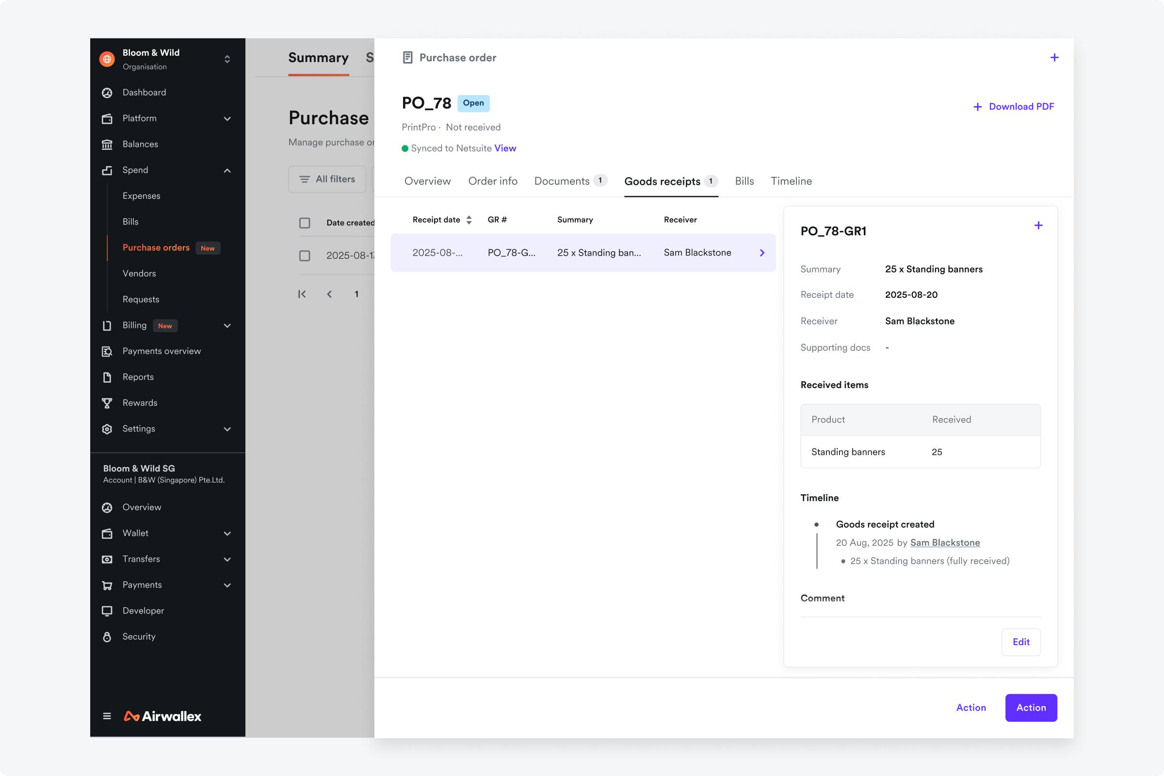 3-way matching for Purchase Orders