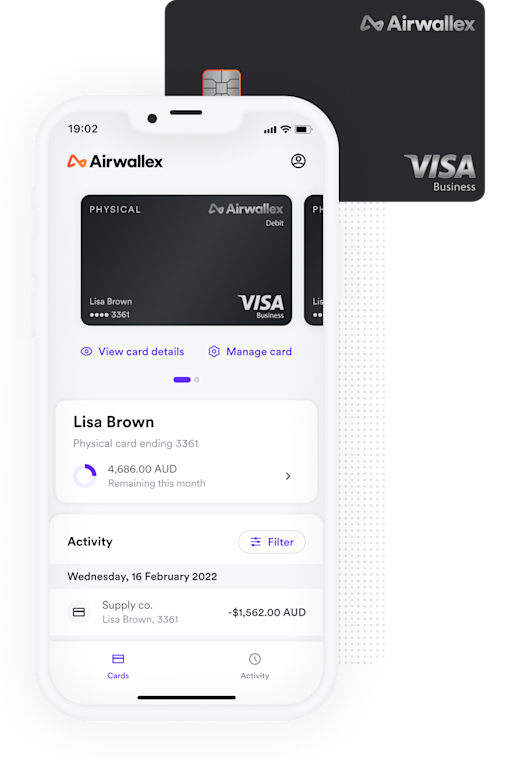 Mobile phone showing virtual visa card numbers on a screen