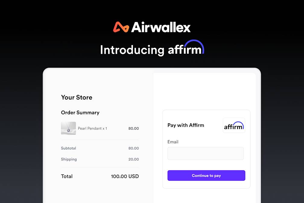 Affirm is now available on Airwallex