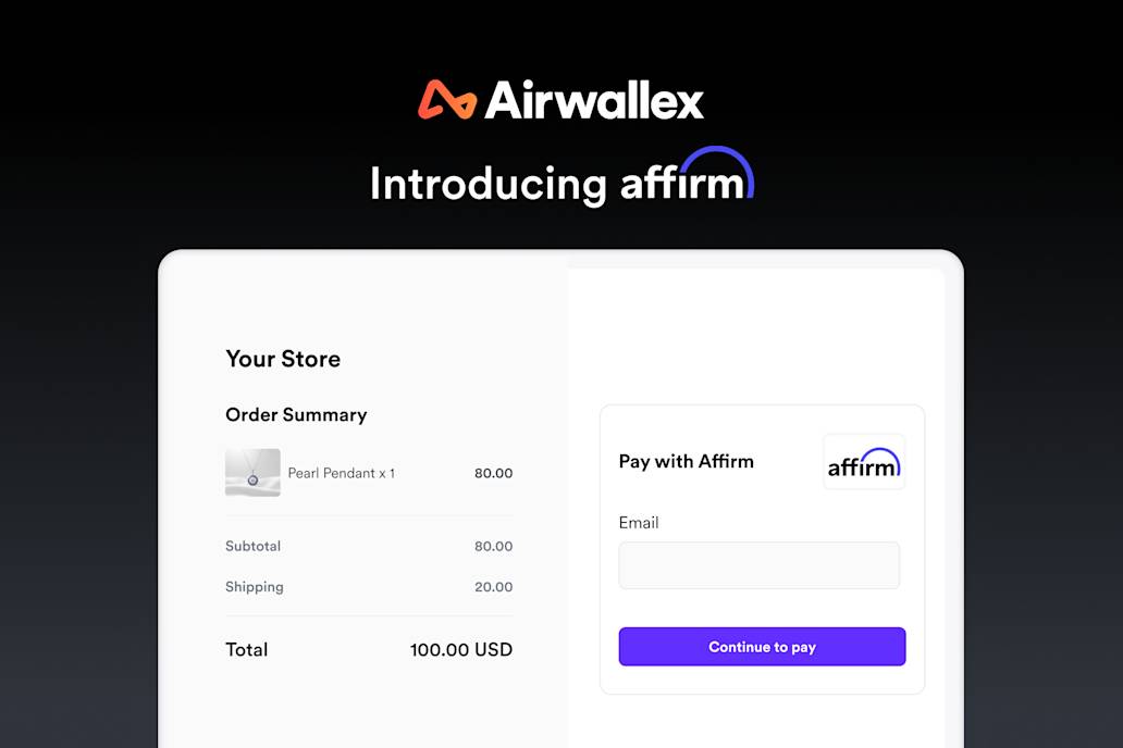 Affirm is now available on Airwallex