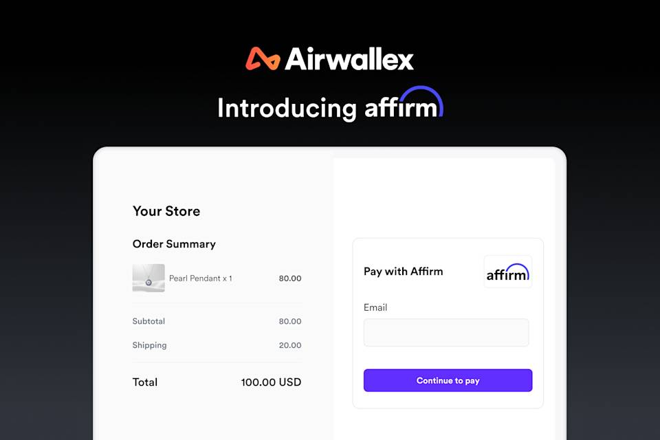 Affirm is now available on Airwallex