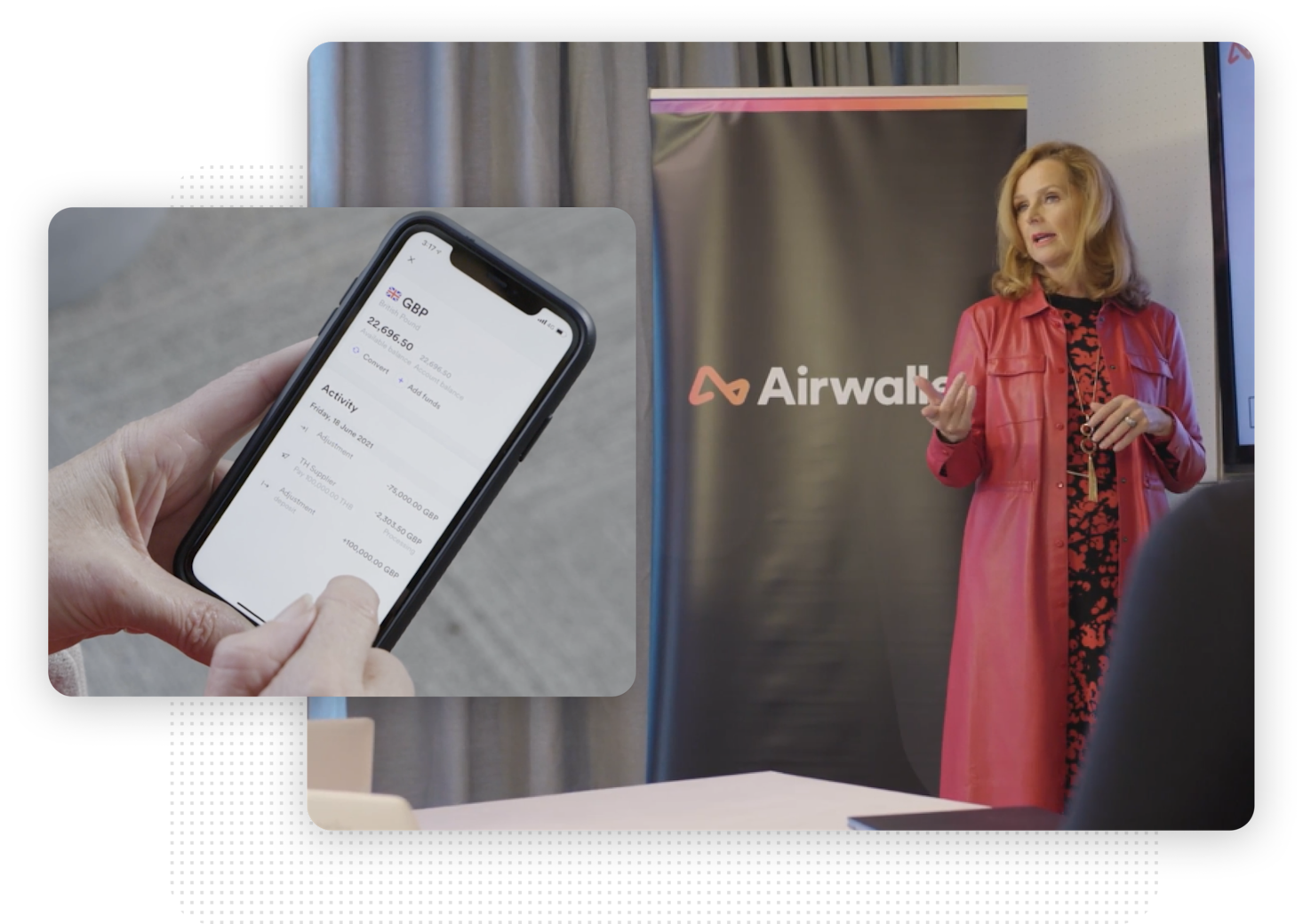 Airwallex web application illustration.