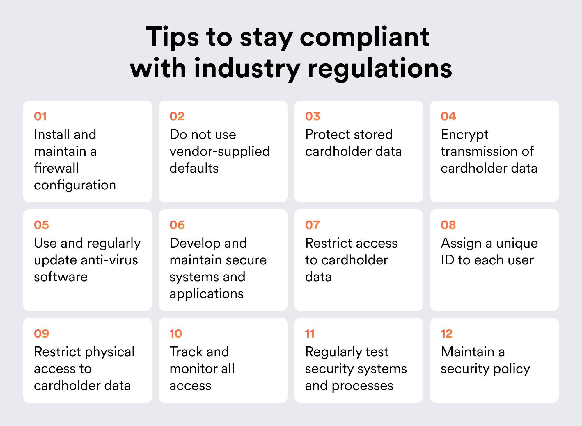 industry regulation compliance tips