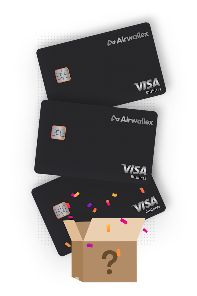 Virtual debit cards overlaying the Airwallex platform