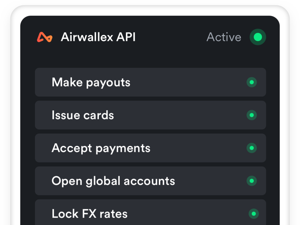 Screenshot of API settling AUD invoice