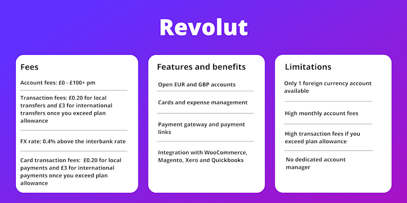 Revolut business bank account benefits