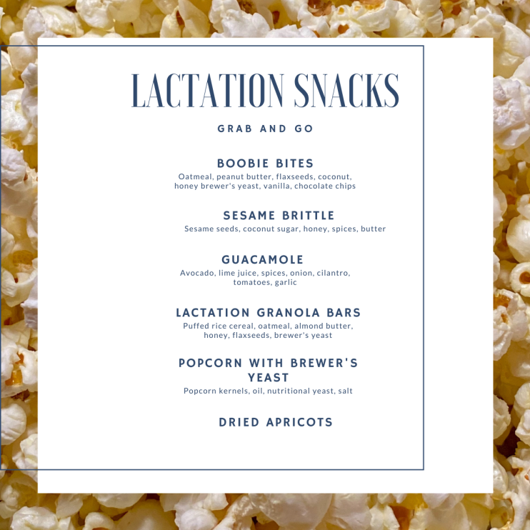 Lactation snacks