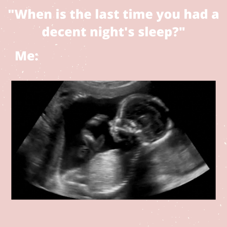 Baby sleep in the womb meme