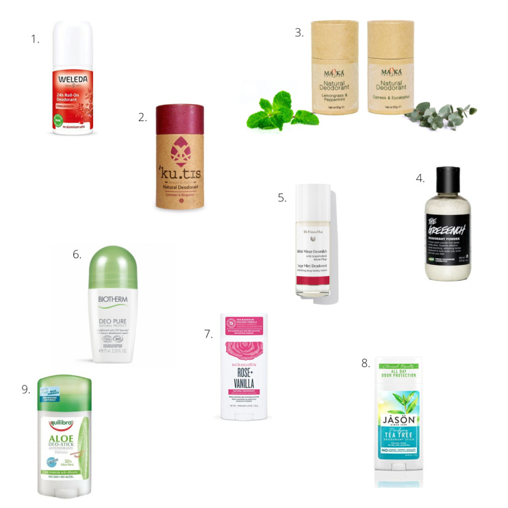 Natural organic non-toxic deodorants and antiperspirants
