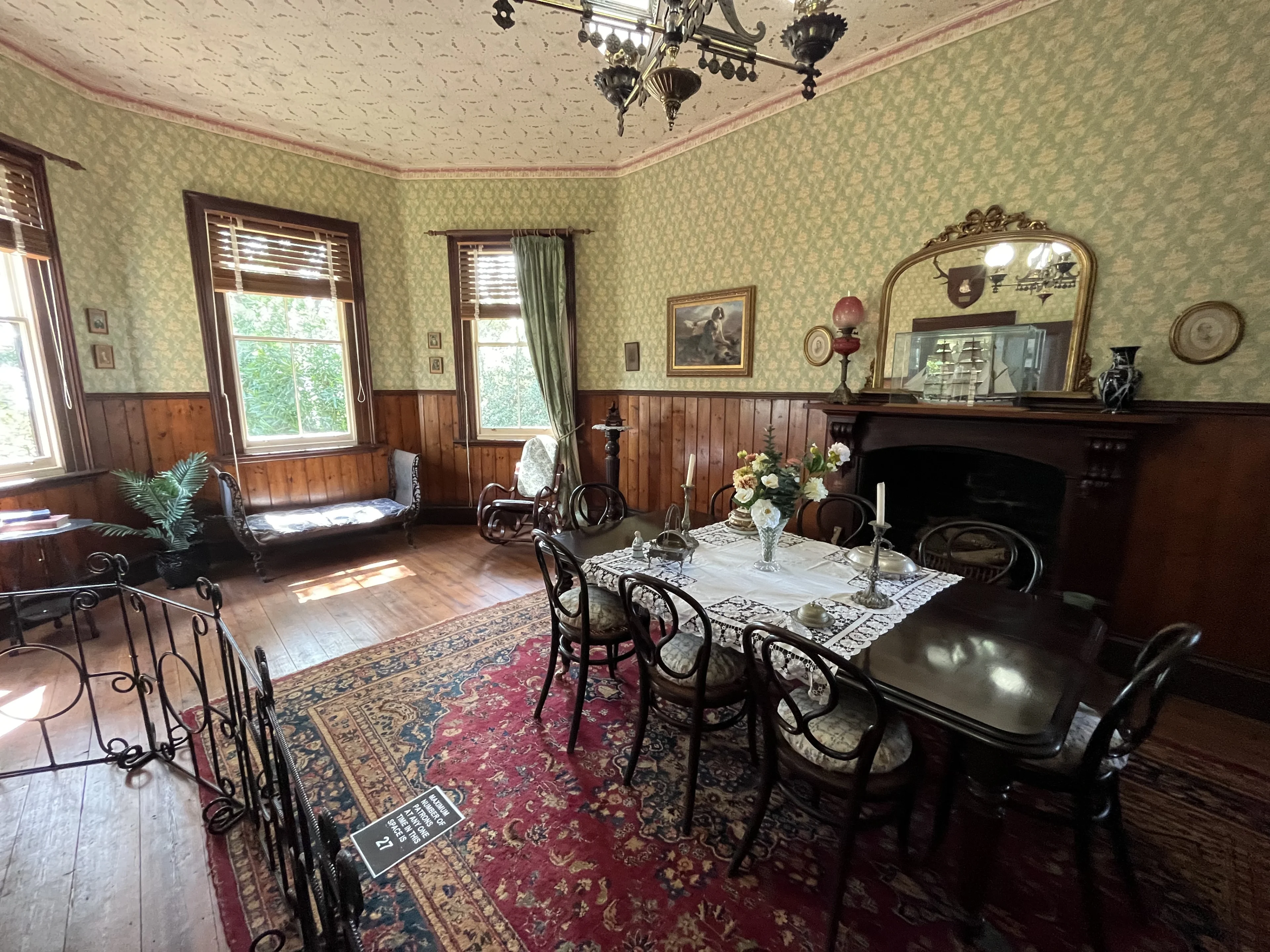 A restored room from the 19th century at Churchill Island, Phillip Island, Victoria.