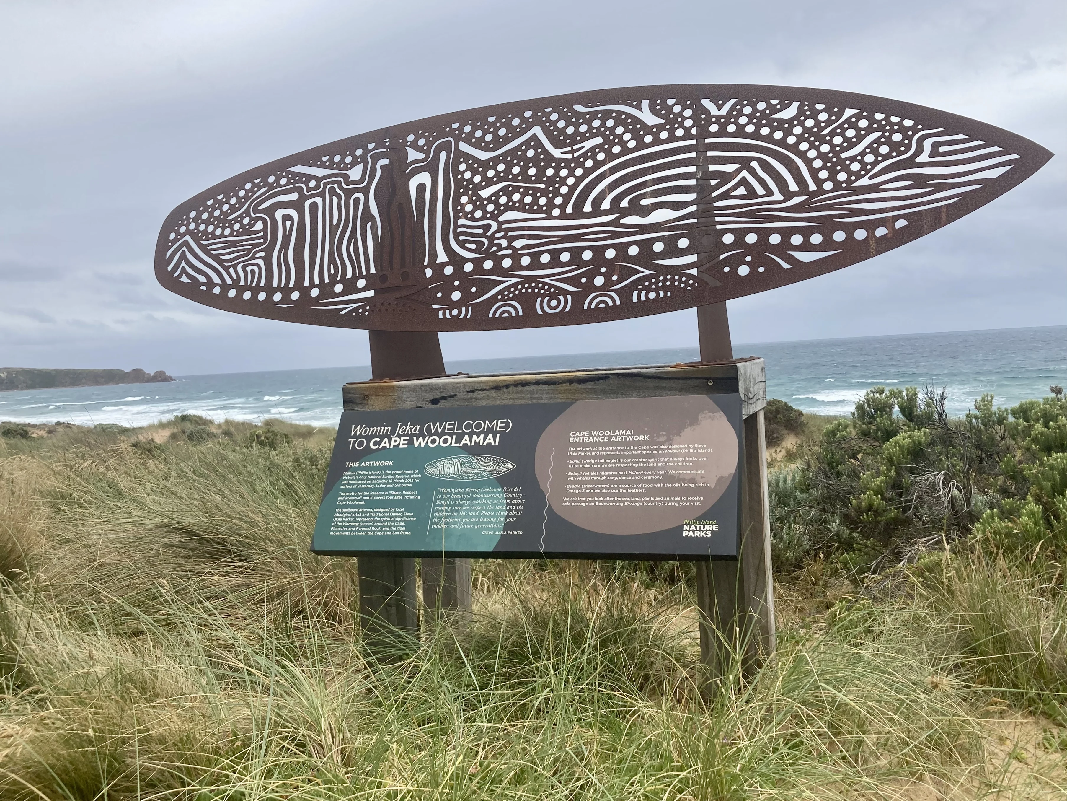 Indigenous artwork at Cape Woolamai, Phillip Island