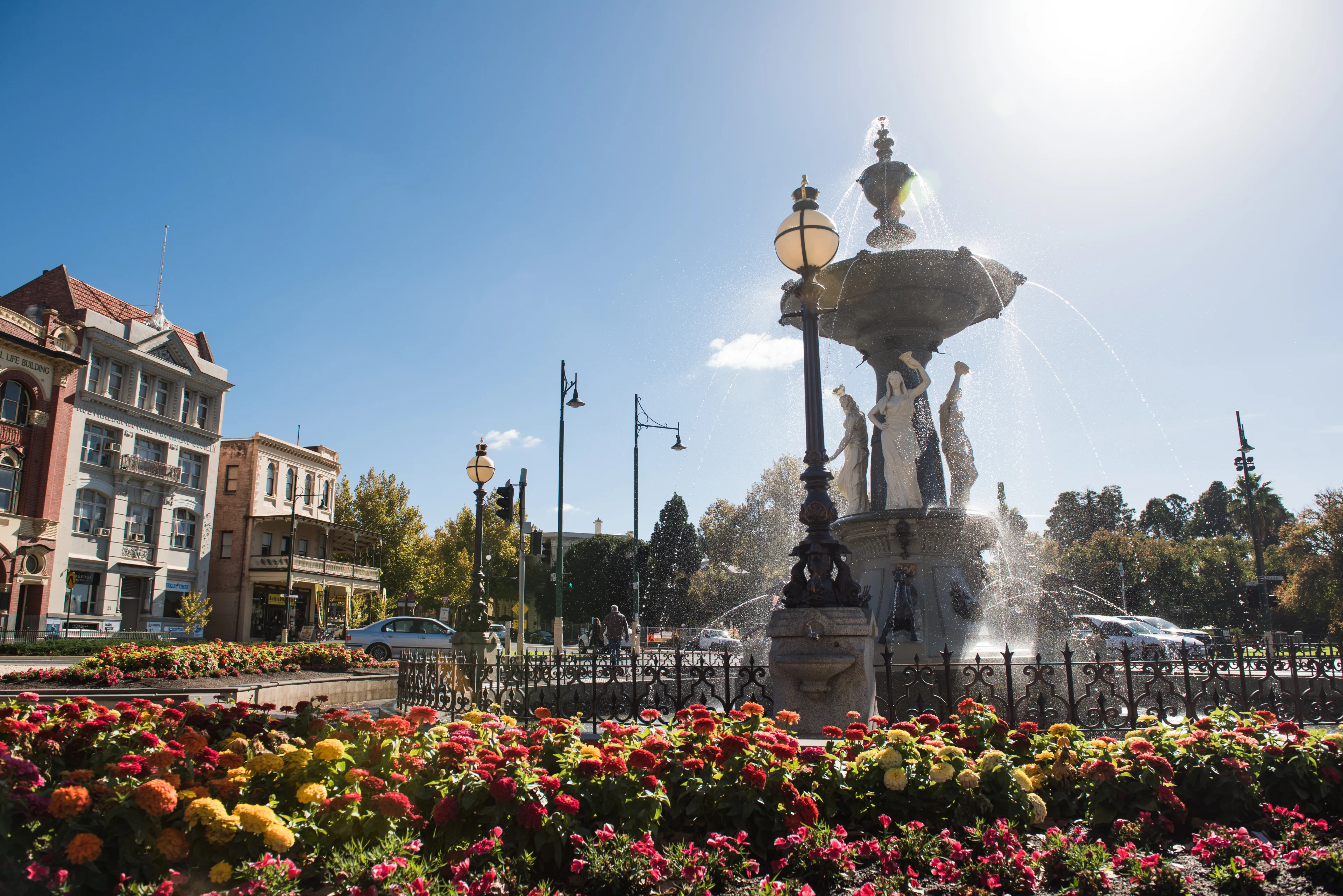 Alexandra Fountain in Rosalind Park, Bendigo, Victoria.