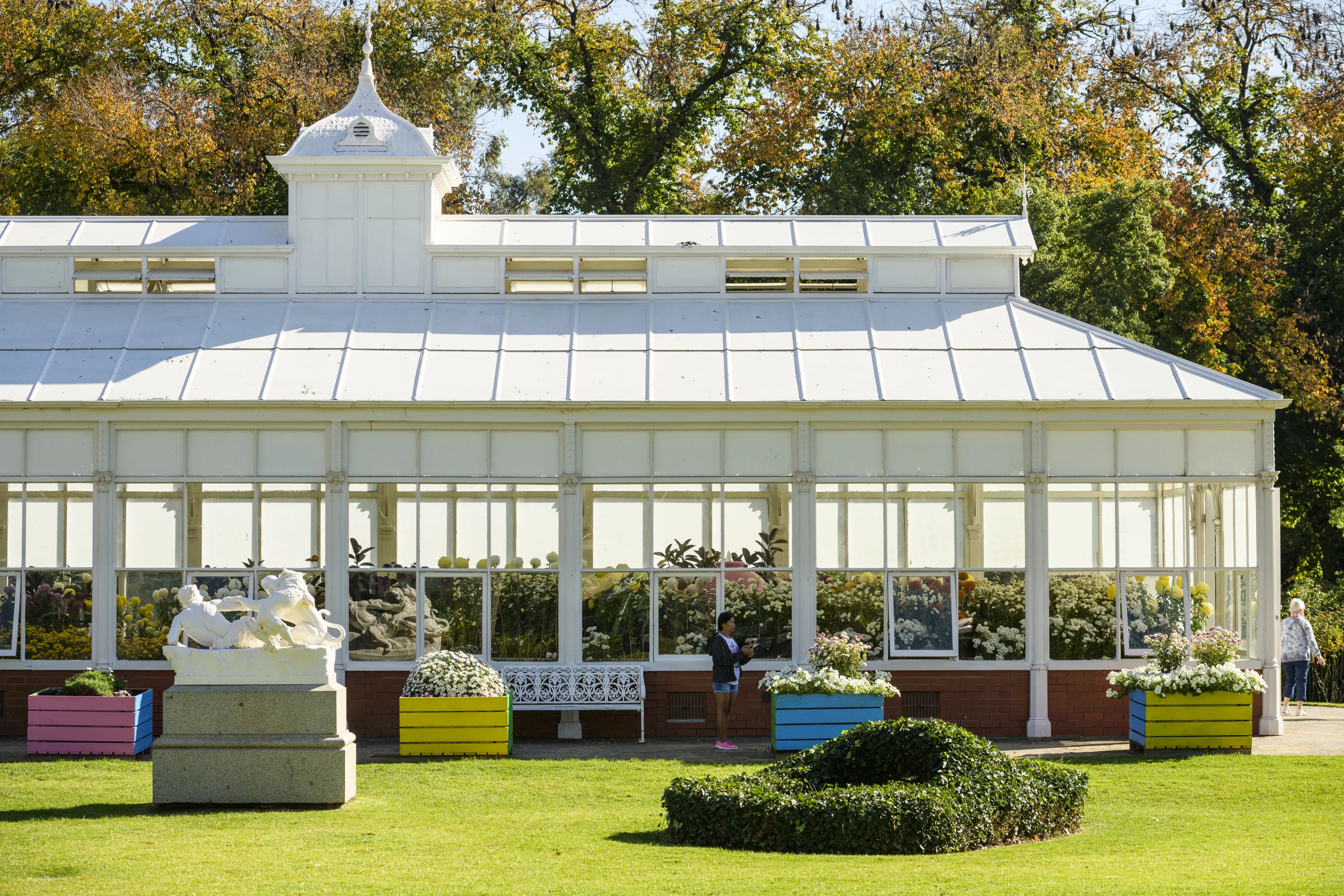 External view of the conservatory in Rosalind Park, Bendigo, Victoria.