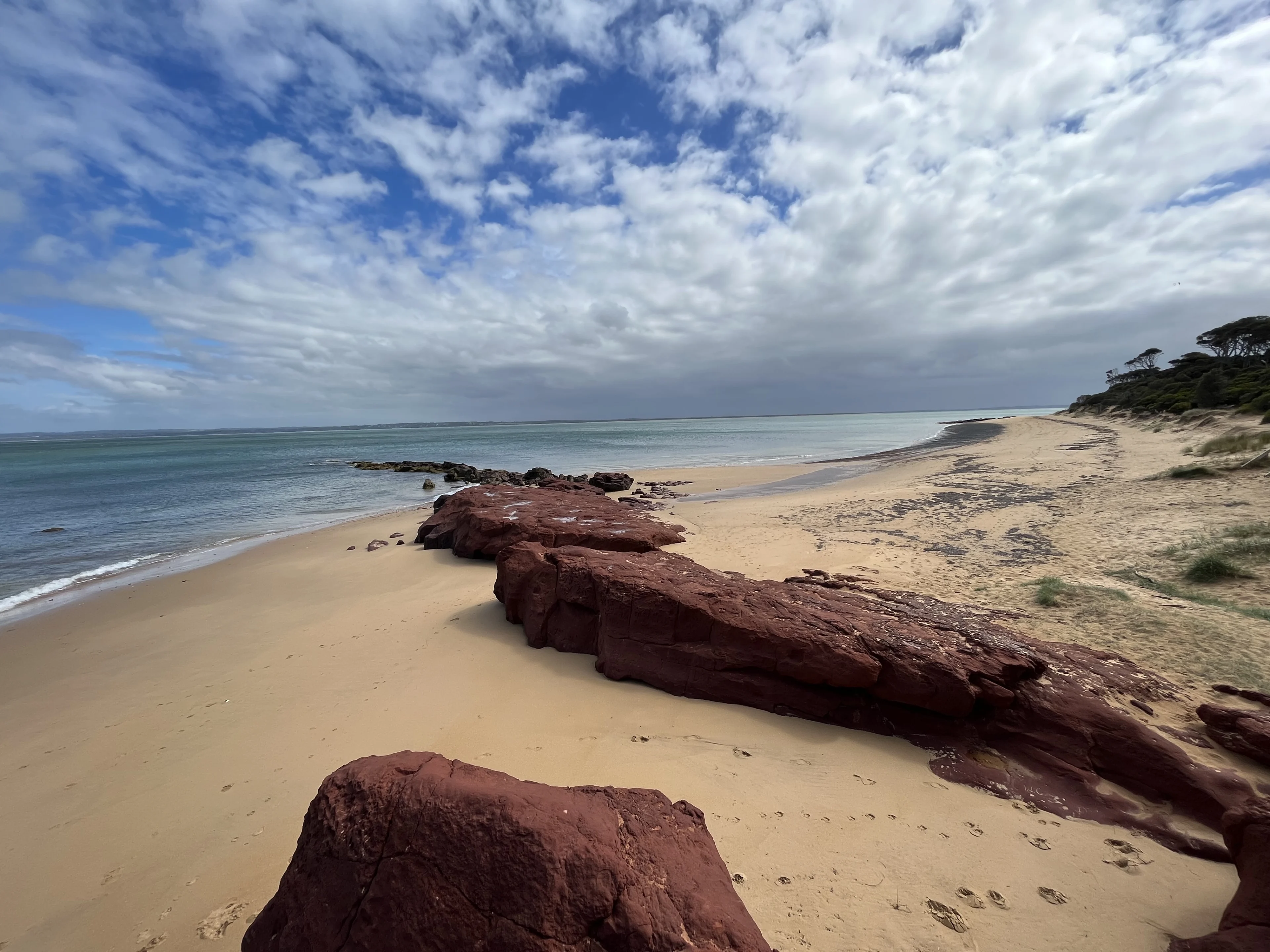 Red Rock Beach between Cowes and Ventnor on Phillip Island, Victoria.