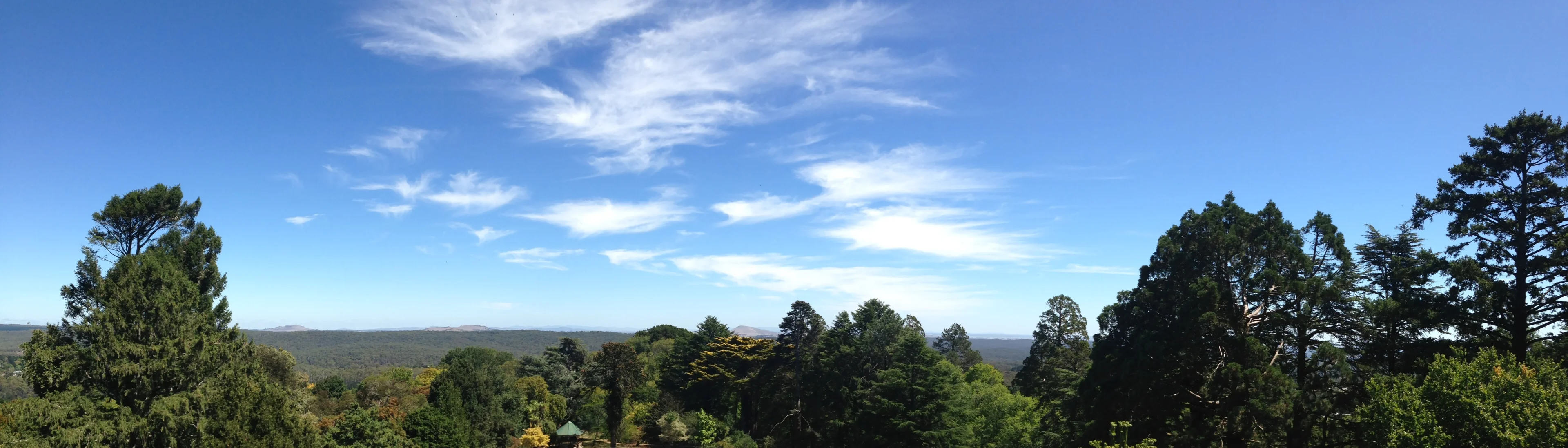 View from Lookout at Wombat Hill Botantical Gardens, Daylesford.