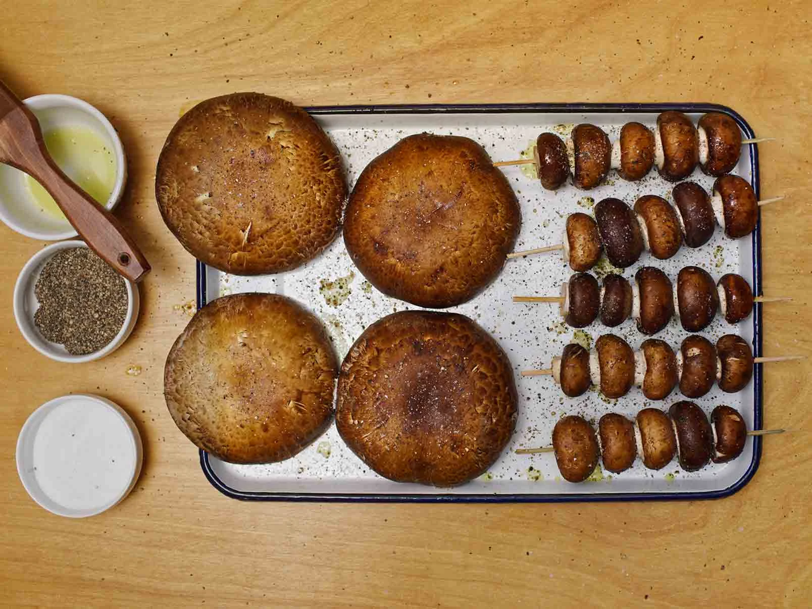 Small and Large Mushrooms - textblock image 0 for how-to-grilled-vegetables