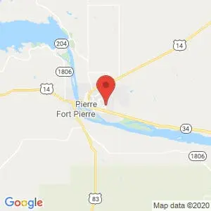 Mini Storage of Pierre map