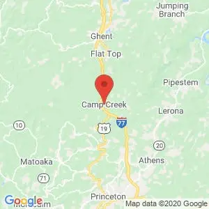 Camp Creek map