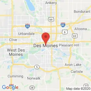 Des Moines map