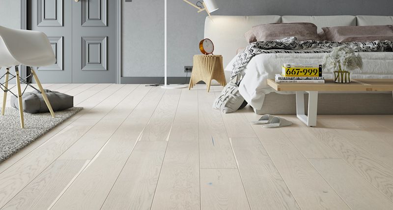 Parkettgolv i sovrum